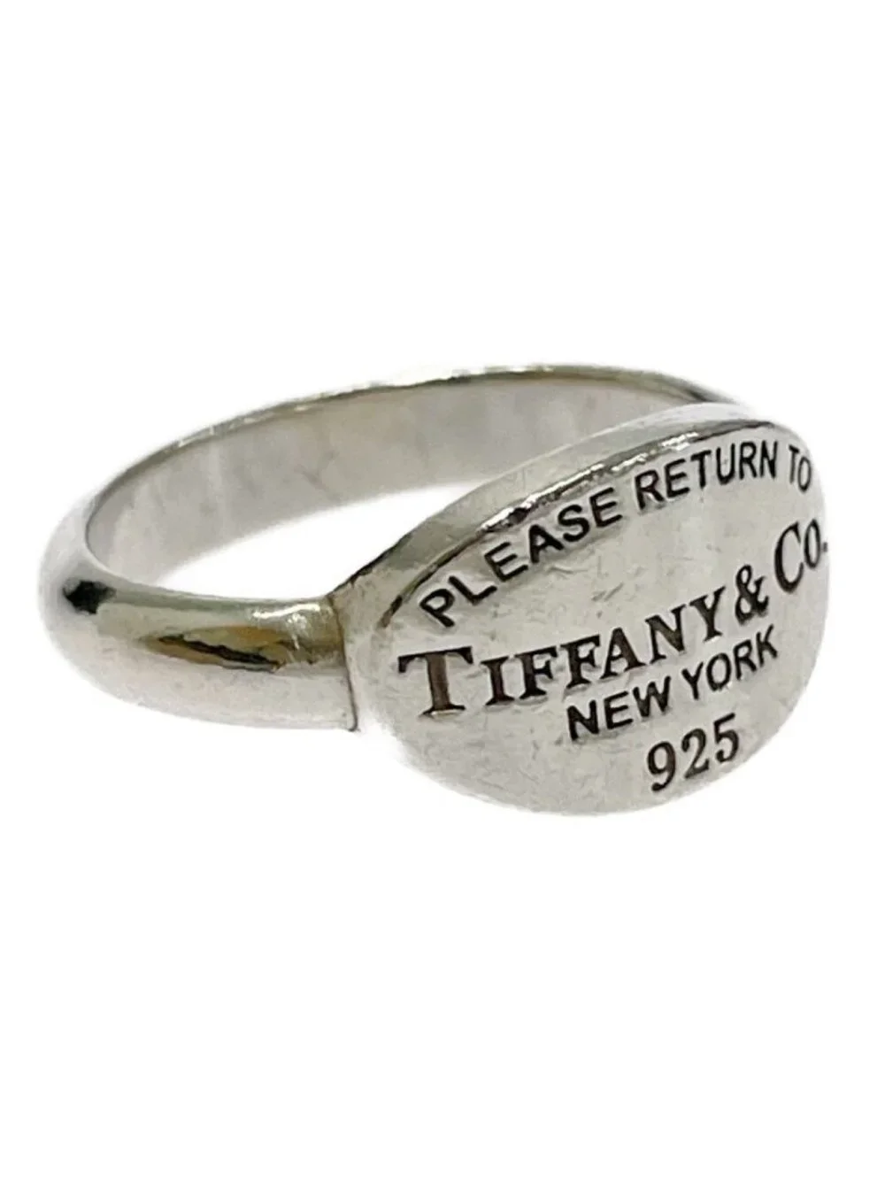 Tiffany & Co Silver Return to Tiffany Oval Tags Ring